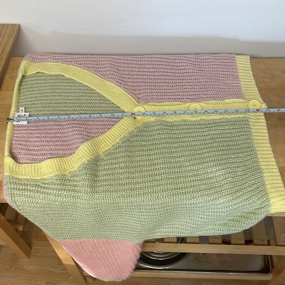 Princess Polly Naomi multicoloured V neck oversized cardigan women’s size L/XL - Picture 13 of 14